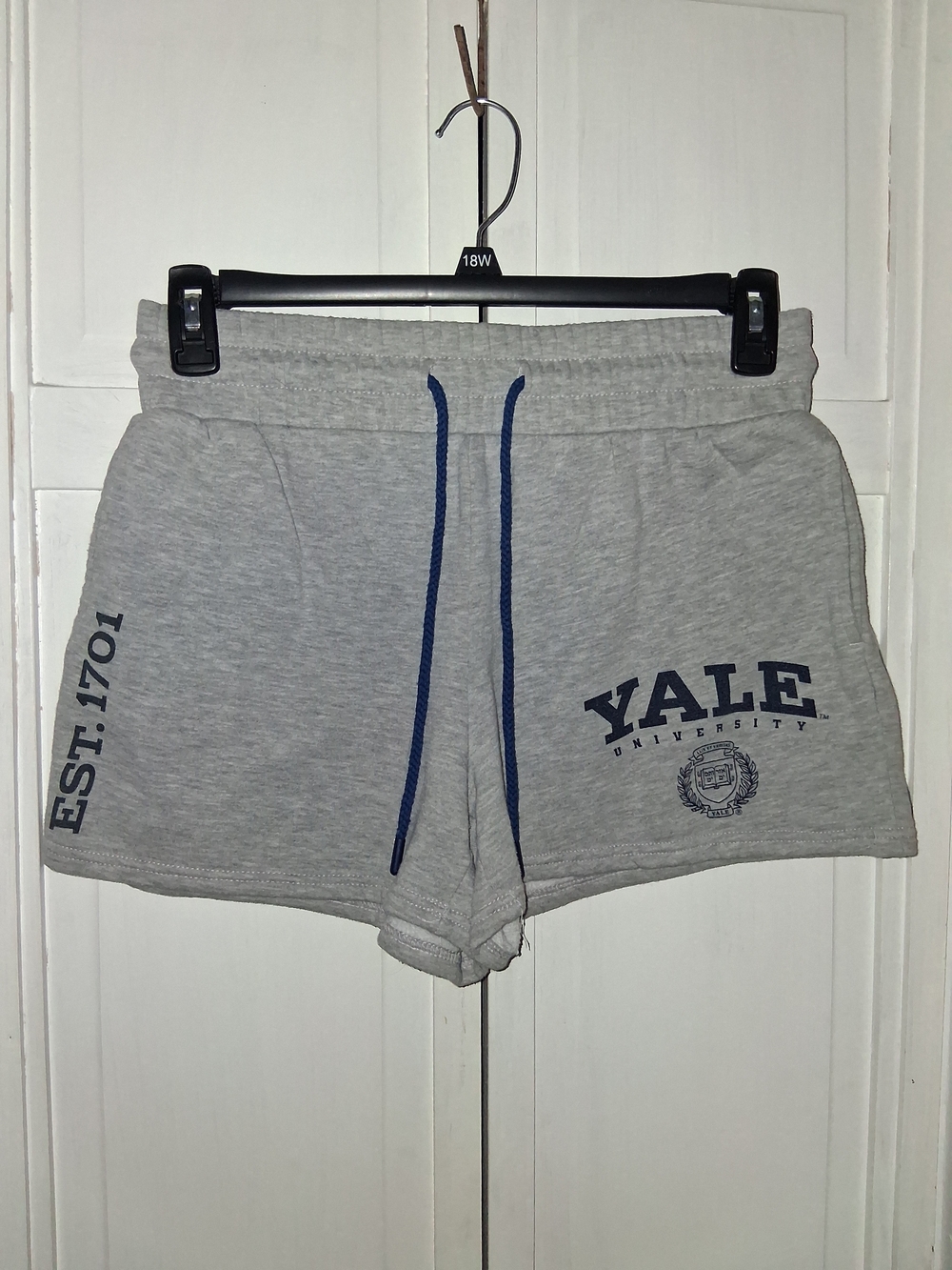 Yale University Women's Athletic Shorts in Light Gray